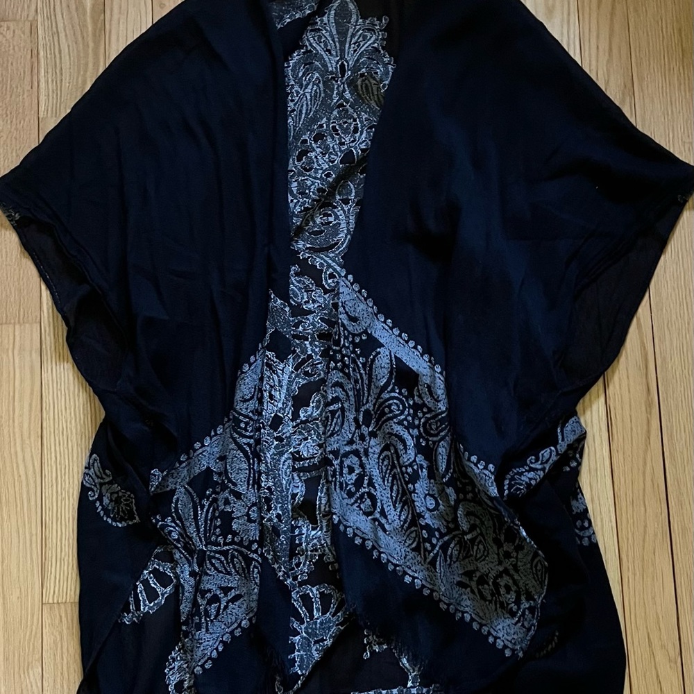 Black Boho Shawl, XL/XXL